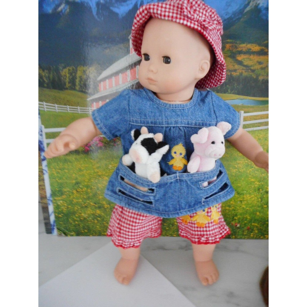 Really Cute Farmer's Outfit for 15" Baby Dolls